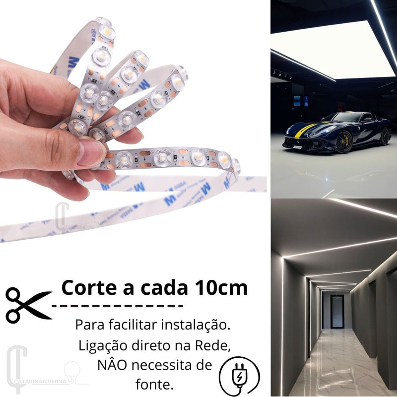 Fita de Led ( Ligação Direta 60 Leds/M 24W/M 5mts 127v)