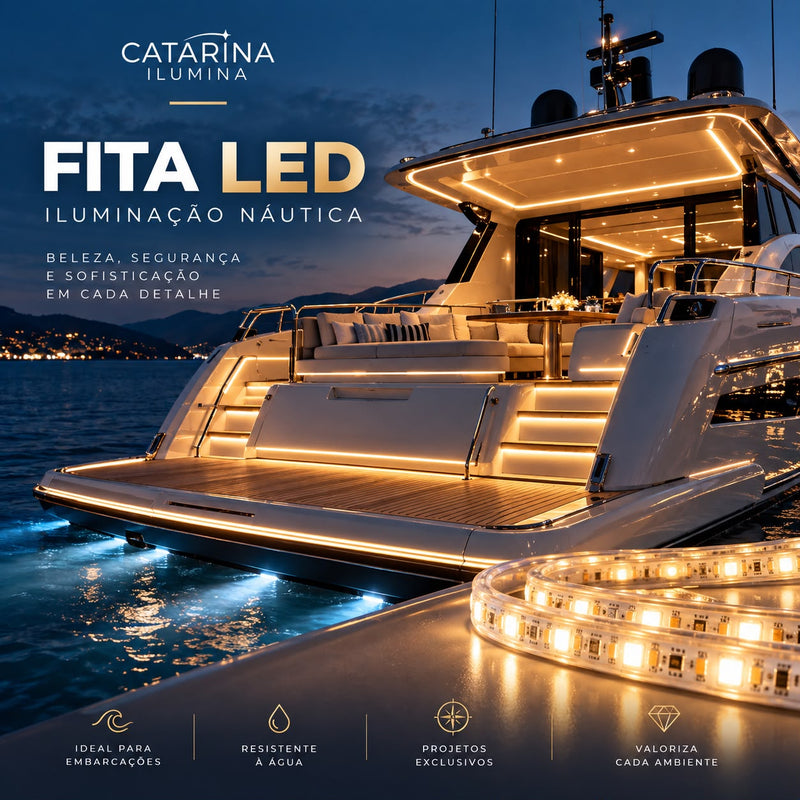 Fita LED IP68 12V – Iluminação Náutica
