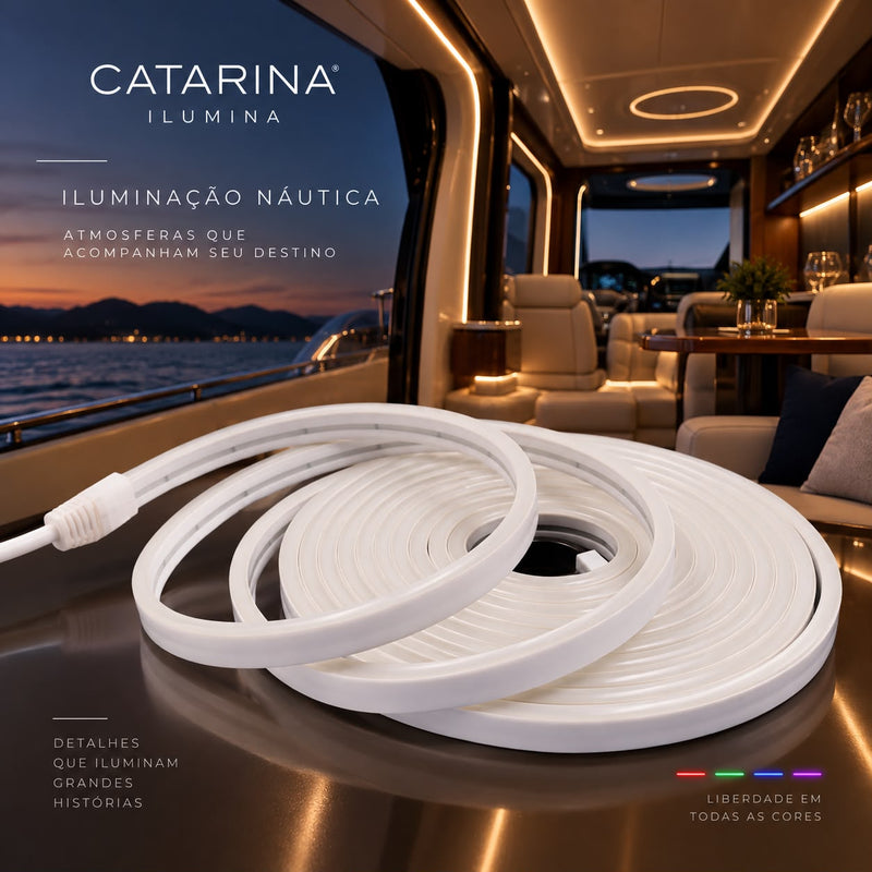 Fita LED Flexível 12V 5m – Iluminação Náutica Linear