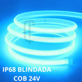 Iluminação Para Piscina (Fita LED IP68 BQ BN BF 24V 40mts 12w/m 1200 Lumens/M 10x4,5mm Dimerizável)