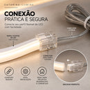 Conector para Perfil Flexível de LED com Cabo 2 Pinos