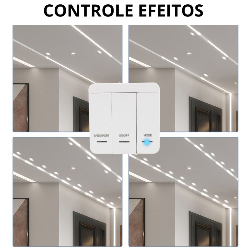 Fita de Led Sequencial ( 10m IP20 + Controladora + Controle + Fonte 3000K, 4000K e 6000K )